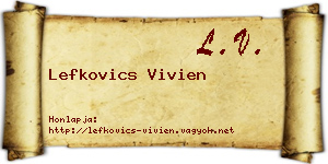 Lefkovics Vivien névjegykártya